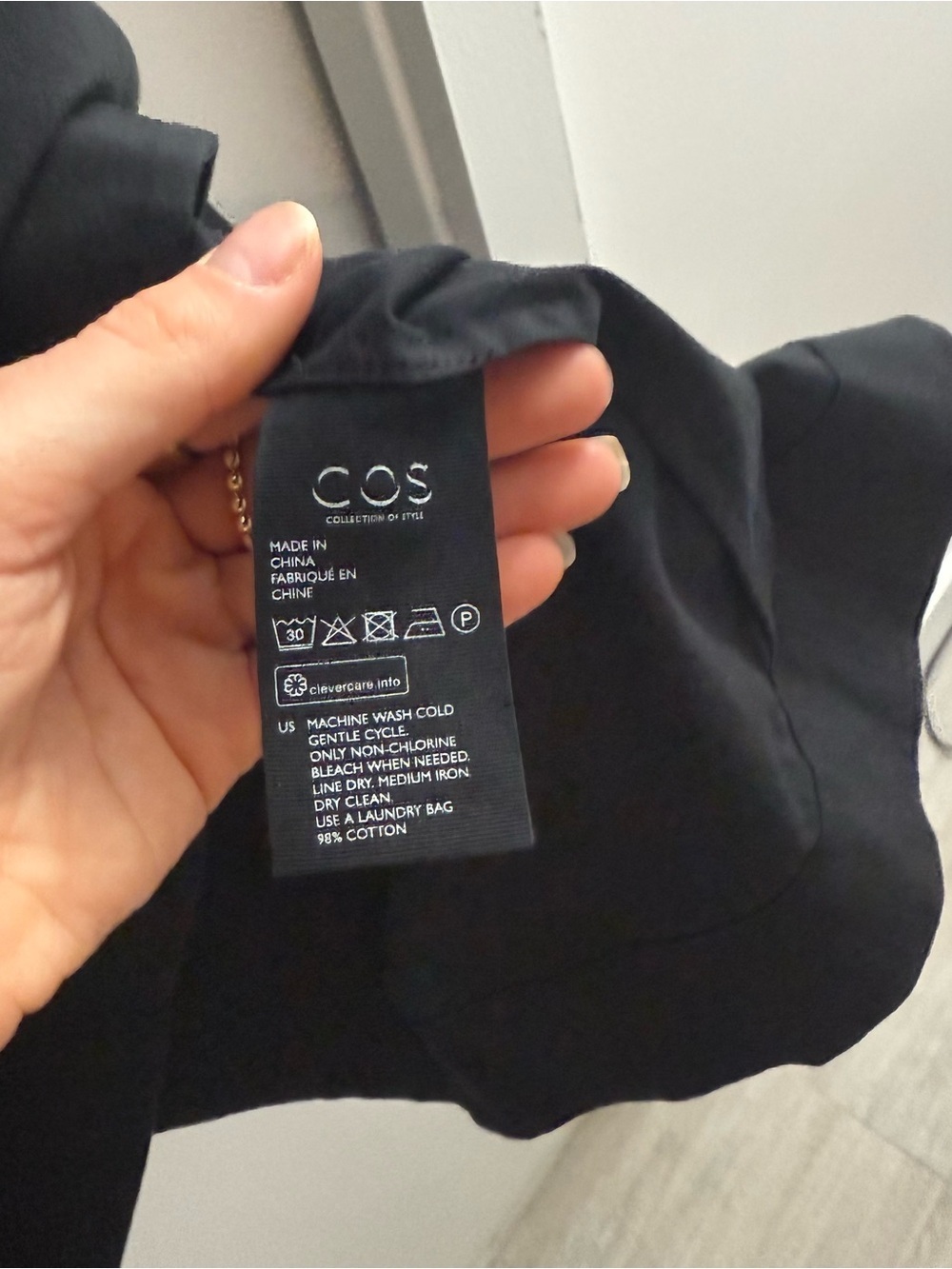 COS Waisted Pleated Sleeveless Midi Dress Black High Low Hem Small Minimalist - Picture 8 of 11
